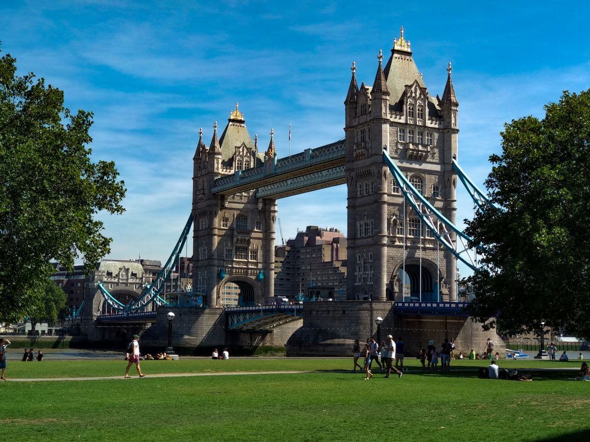Tower Bridge in London on a sunny day
